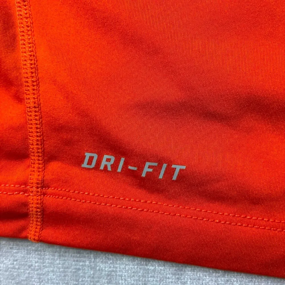 Nike Pro Combat Shirt Mens XL Orange Dri Fit Compression Sleeveless Athletic